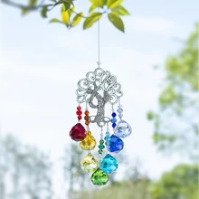 H& D Rainbow Makers Suncatchers Хрустальная фантазия Солнцезащитная каска для оконный орнамент чакра подвеска Рождественское украшение, дерево жизни