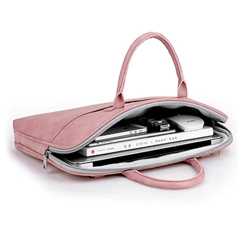 Universal Laptop Sleeve Case Hand Bag 13 14 15 inch For Macbook Air Pro Dell Asus Acer PU Waterproof Notebook Shoulder Bag Pouch (15)