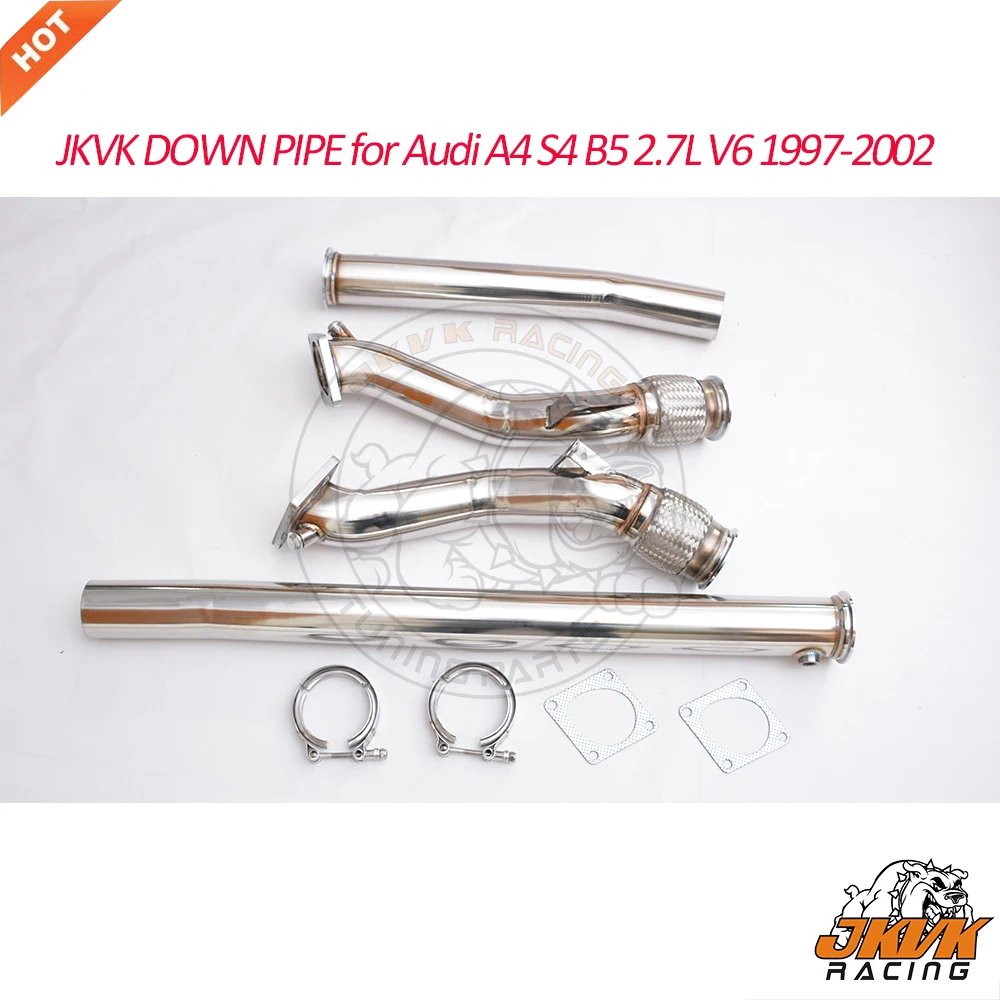 

JKVK RACING Brand New 3.0'' Au A4 S4 B5 A6 C5 2.7L 2.7T V6 1997-2002 Downpipe Down pipe
