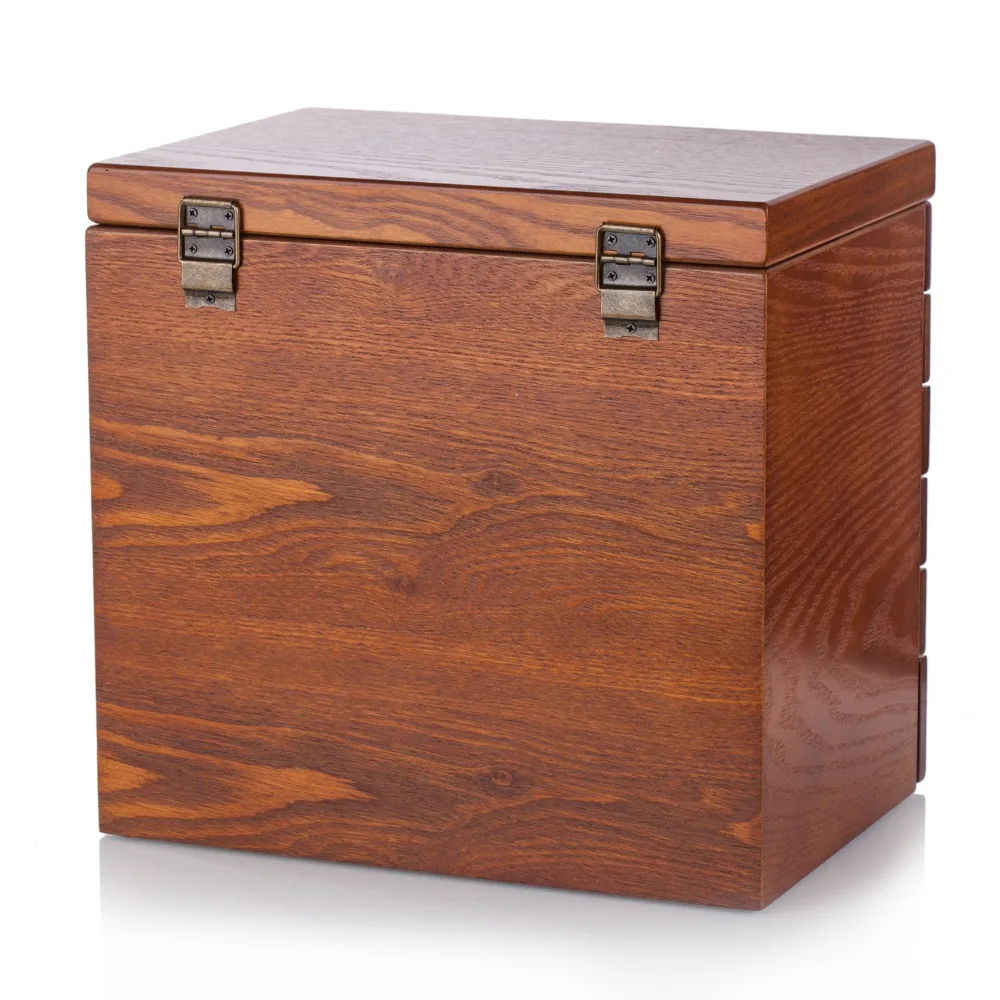 Очень большой деревянный ящик для украшений коричневый винтажный шкаф Роскошные серьги "Шкаф" органайзер для хранения ювелирных изделий 5 ящики с зеркалом