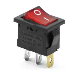 5 шт./лот 3 Pin AC 6A/250 V 10A/125 V Красный включения-выключения SPST оснастку в перекидной клавишный выключатель T1407 P20