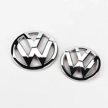 

2pcs Chrome 110mm Front Grill Badge Emblem + 90mm Rear Trunk Lid Logo for VW Scirocco 1K8 853 600/630 B 739