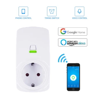 

Smart Wifi Socket AC Wall EU/US/UK/AU Plug Phone APP Remote Control Timed Switch Protector Works with Google Assistant Alexa