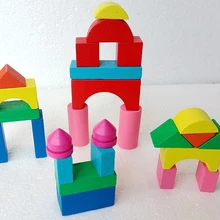 Деревянная игрушечная труба, деревянная коробка, детская головоломка, геометрические формы, городское здание, цветовое познание