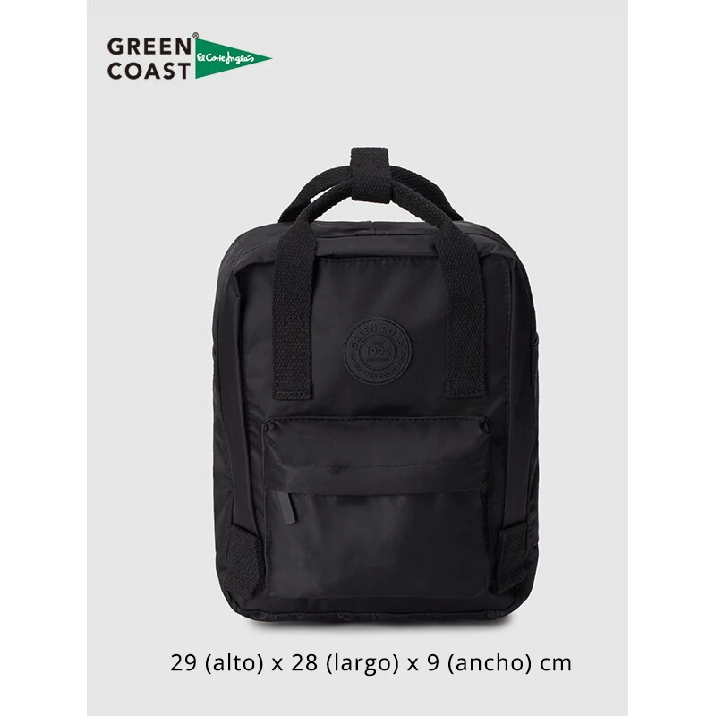 Green Coast Mochila Mini en Negro 29Ax 28L x 9Acm Bolsillo Exterior que Se Cierra con Cremallera Viaje Corte Inglés| | - AliExpress