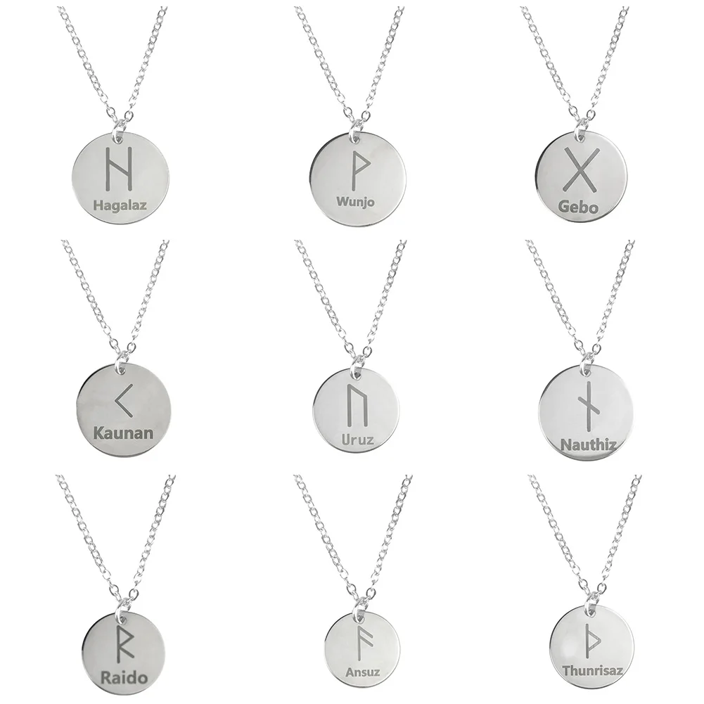 

1 Piece Nordic Runes Amulet Pendant Necklace The Tree of Life Runes Unisex Cool Pendant Necklace