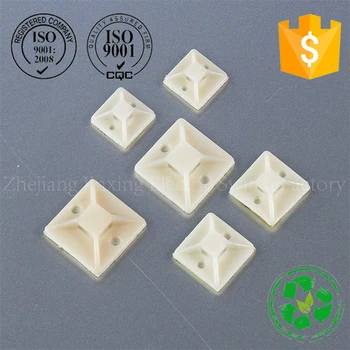 

ZHEJIN 500 Pcs 30mm x 30mm Self Adhesive Cable Tie Mount Base Holders Natural