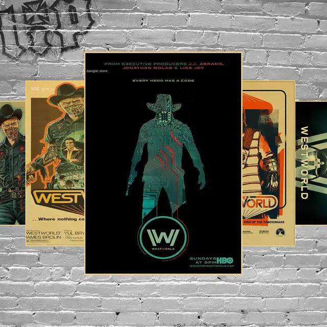 Cheap Westworld Classic Movie Kraft Paper Poster Bar Cafe Living Room Dining room Wall Decorative Paintings Cheap Westworld Classic Movie Kraft Paper Poster Bar Cafe Living Room Dining room Wall Decorative Paintings