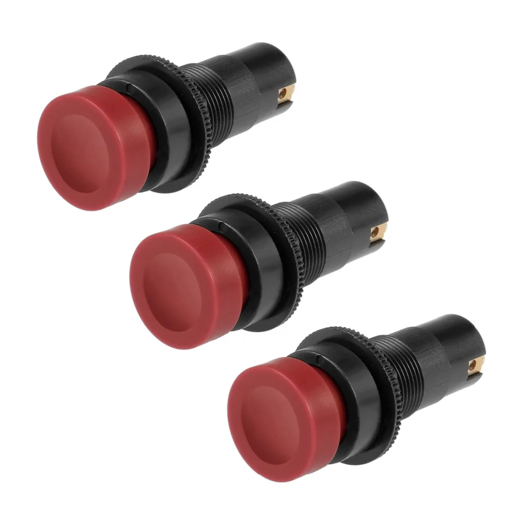 

UXCELL 3Pcs 2 Terminal Switches Mini Momentary Push Button Green Or Red electrified railway protection Switch Supplies SPST 1NO