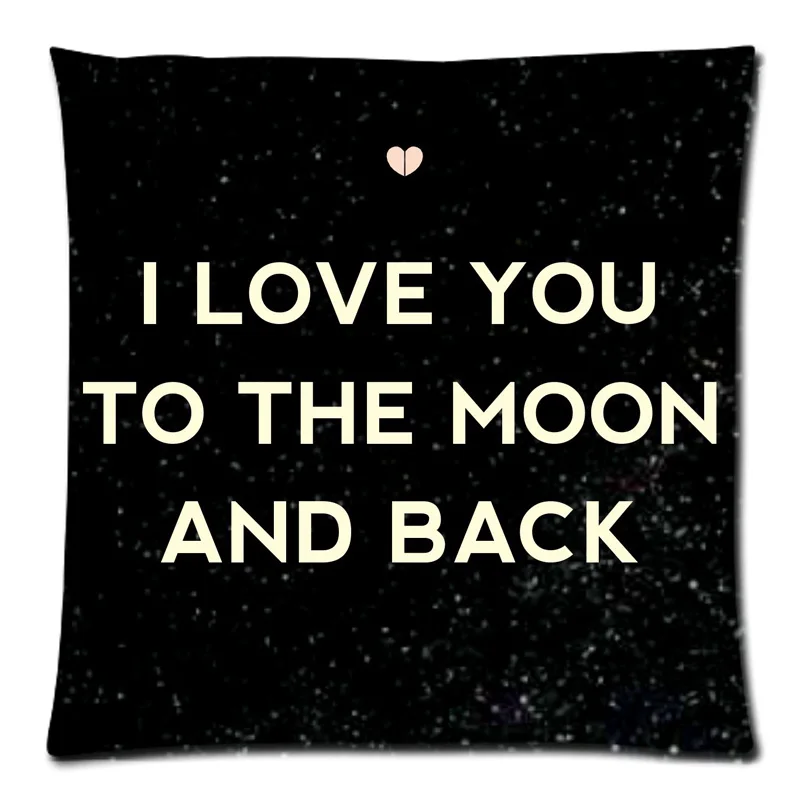 Наволочка для подушки I Love You To The Moon And Back декоративная наволочка Современный