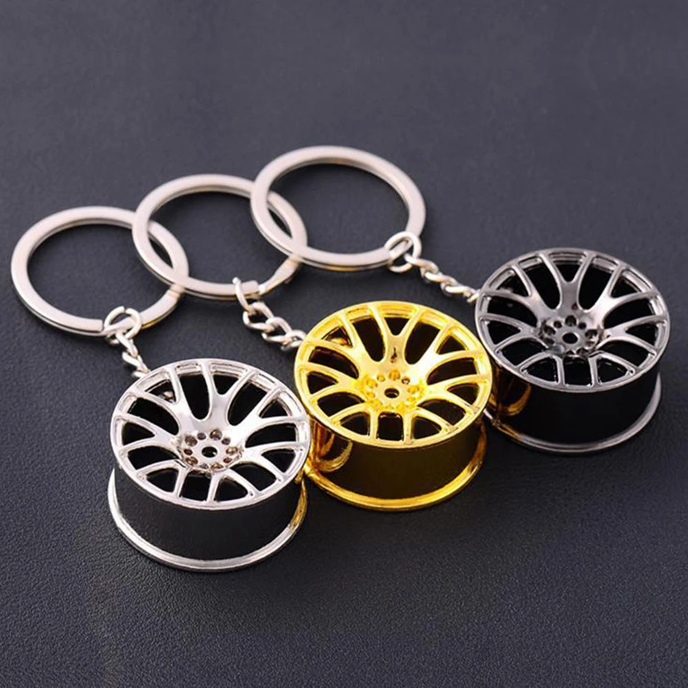 Car Wheel Rim Model Key Chain Keychain Wheel Fashion Metal Keyring