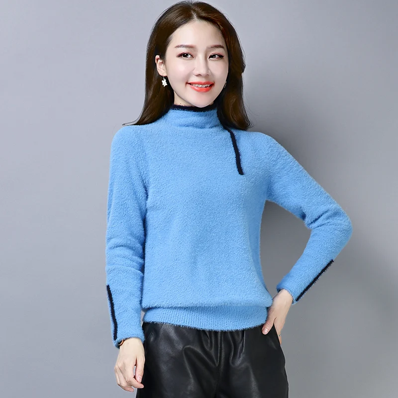 ^*Best Offers 6 Colors Brand Women Sweater 2019 Autumn Winter Sweater New Hit Color Thicken Knit Turtleneck Sweater Pullover Sweater Women ^*Best Offers 6 Colors Brand Women Sweater 2019 Autumn Winter Sweater New Hit Color Thicken Knit Turtleneck Sweater Pullover Sweater Women