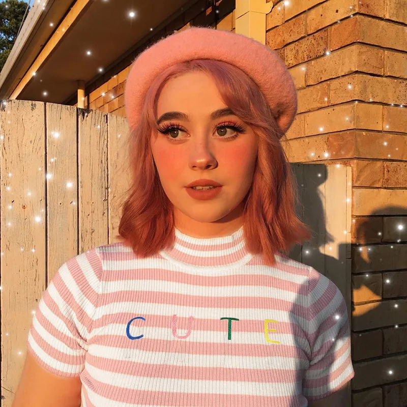 

Tops & Tees T Shirt Women Shirt Women T-shirt Crop Top 2019 Korean Fashion Style Shirt Feminina Striped Sexy Short Top