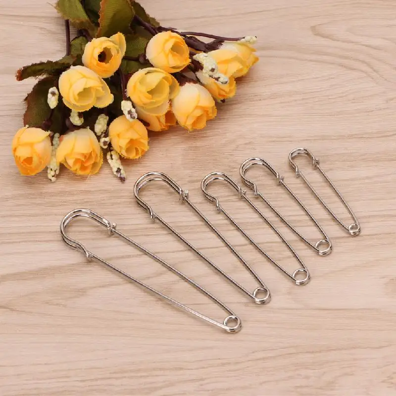 5PCS Large Metal Safety Pin Big and Strong Enough to Hold Heavy