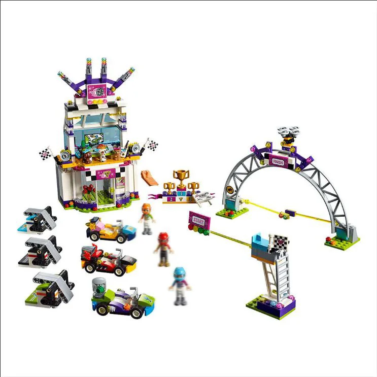 

legoings Girl Series The Big Race Day Model Building Blocks Kit 41352 Birthday Gifts Toys For Children 654 Pcs 11040