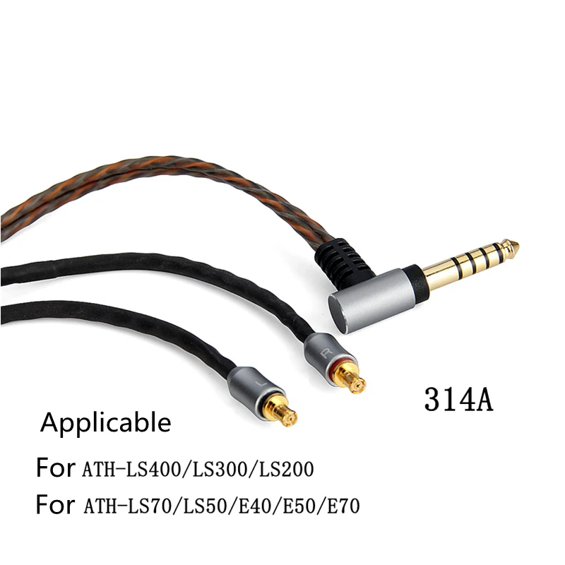 Earmax A2DC HiFi кабель для наушников 4,4 мм разъем OCC серебряное покрытие аудио кабель для ATH-LS400/LS300 для ATH-CKR100/CKR100is 120 см