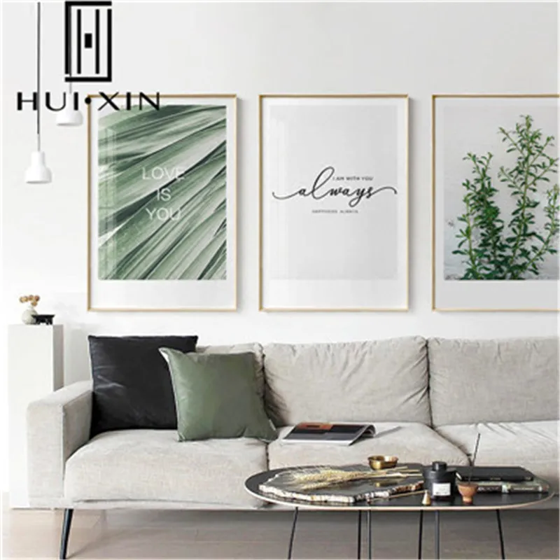 

Lily Plants Simple Tripical Green Leaves Modern Nordic Poster Painting Print Art Canvas Picture for Living Room Home Wall Deco