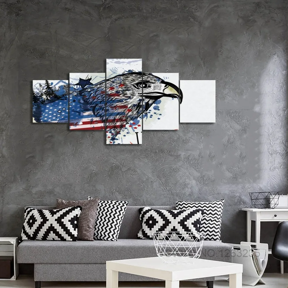 Home Decor Artwork American Flag and Military Soldiers ...