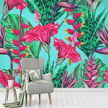 Flowers Plant Tropical Rain Forest Background Wall Factory Wholesale Wallpaper Mural Custom Photo Wall цена Flowers Plant Tropical Rain Forest Background Wall Factory Wholesale Wallpaper Mural Custom Photo Wall цены онлайн