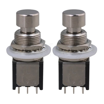 

Yibuy 2pcs 6 Solder Pins Guitar Effects Pedal Stomp Box Foot Switch with Lock