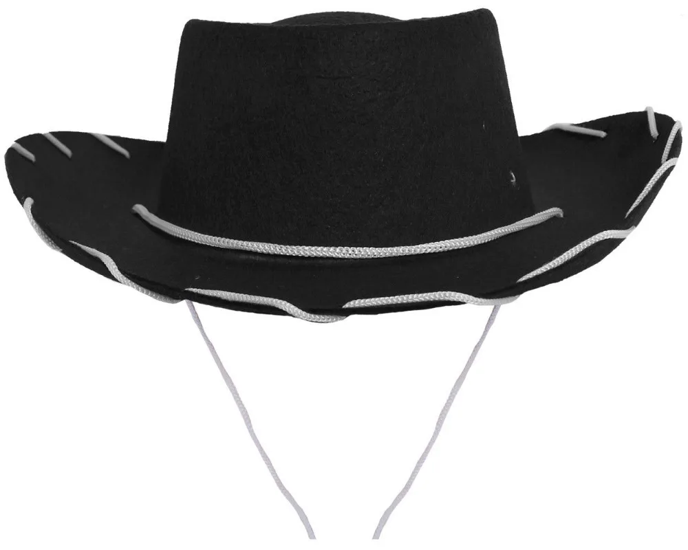 FAUX SUEDE COWBOY HATS AND PAISLEY BANDANA WESTERN FANCY DRESS COSTUME ACCESSORY