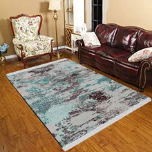 Else Nordec черно-белый ikat скандинавский геометрический 3d принт Противоскользящий килим моющийся декоративный килим Площадь Ковер богемный ковер