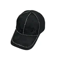 Seioum Новинка; Розничная ; Хлопковые женские туфли со стразами и с буквой «М» и бейсболка для мужчин шапка со стразами snapback Шапки бейсбольная кепка со стразами