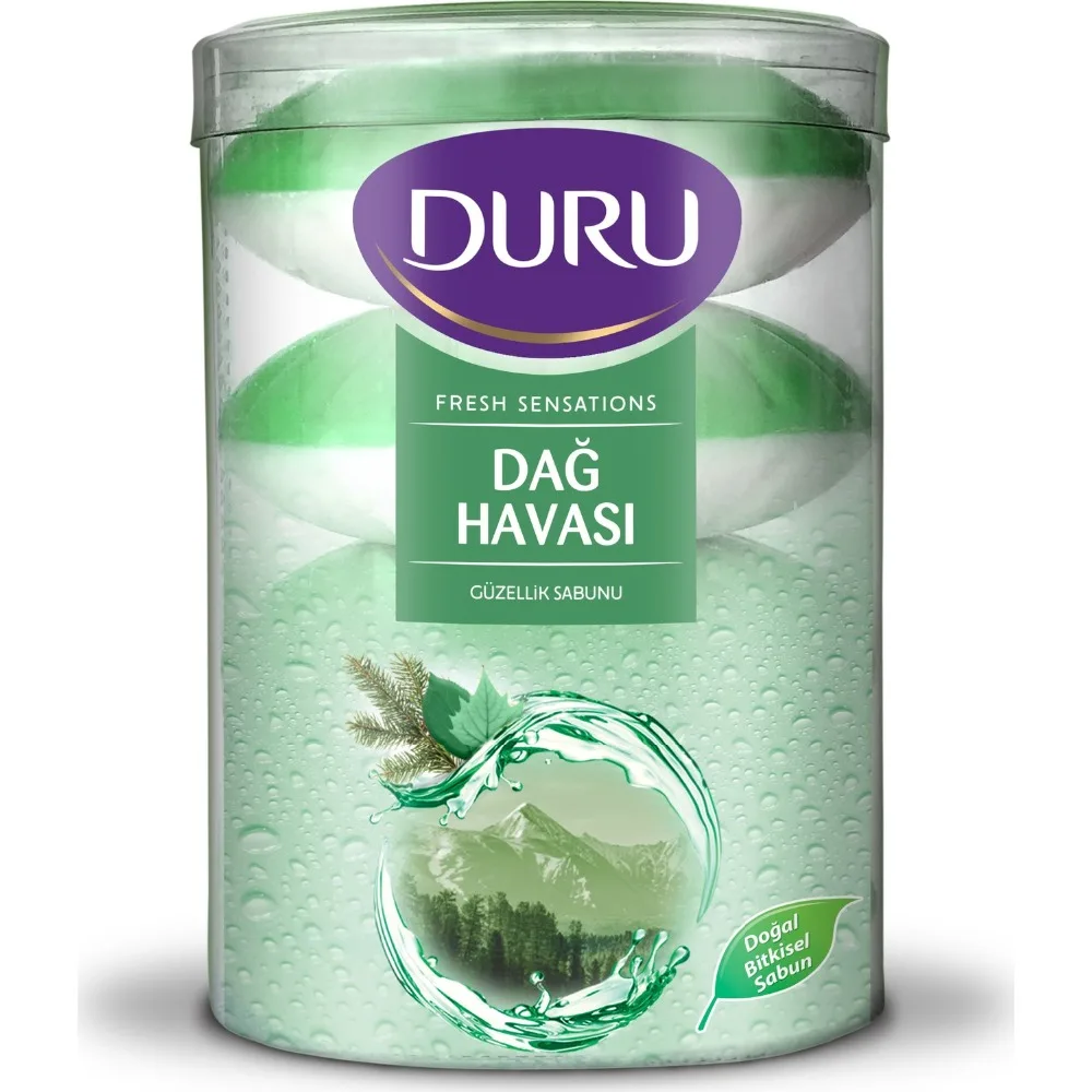 

Duru Fresh Sensation Mountain Air Beauty Soap Bar, 4 soaps, 440 gr , soap, spa, Body Scrub, bath, whitening soap, bad