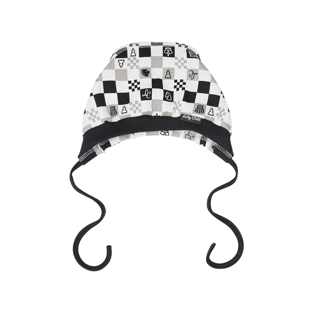 Чепчик Lucky Child с начёсом для девочек и мальчиков, арт. 29-10f, 1 шт (Шахматы) [сделано в России, доставка от 2-х дней]