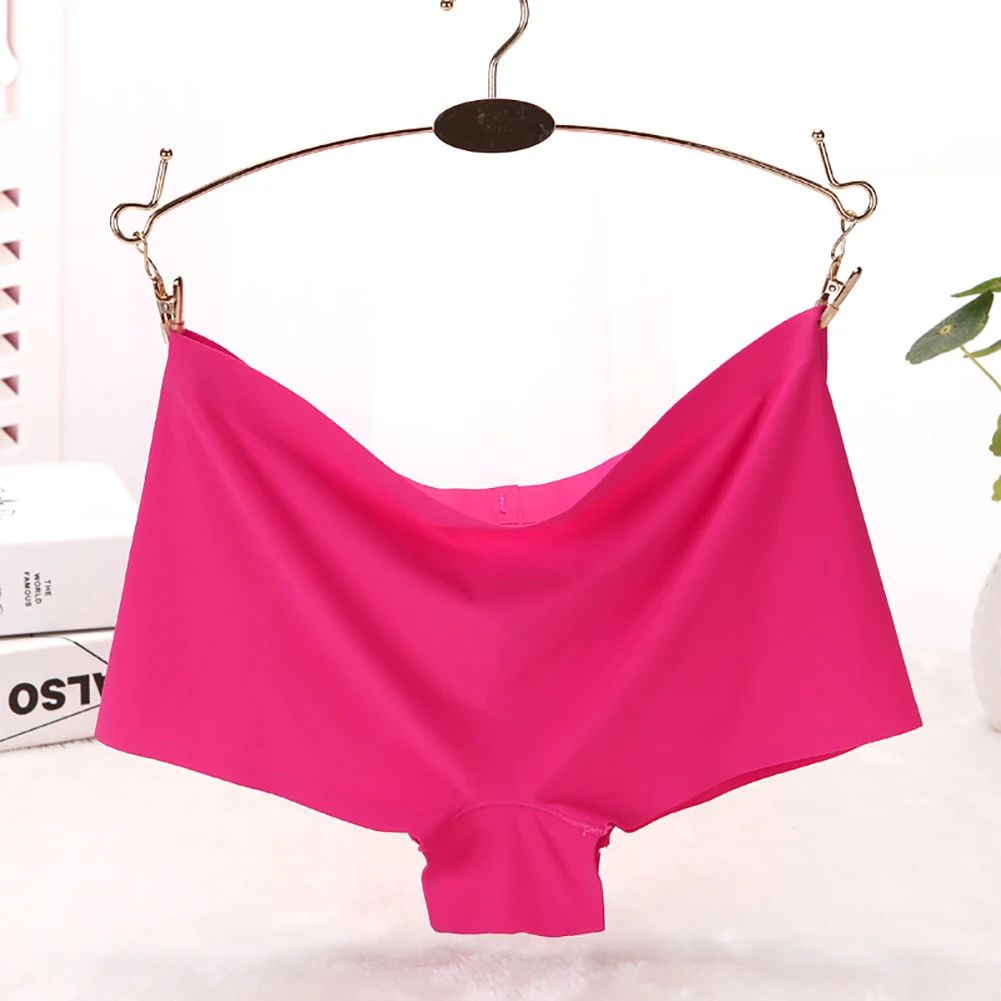 Women Solid Color High Elastic Seamless Breathable Underwear Panties