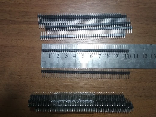 20Pcs 40Pin 2.54mm Single Row Straight Male Pin Header Connector Strip ah 20Pcs 40Pin 2.54mm Single Row Straight Male Pin Header Connector Strip ah