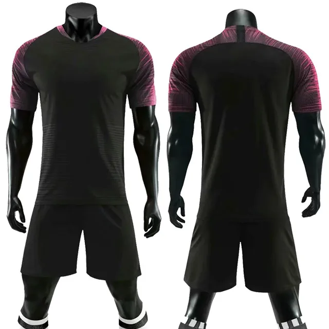 Survete/мужская футболка для футбола; Новинка года; Комплект футболок для мужчин и детей; детская и женская футбольная тренировочная форма; пустые футбольные майки; комплекты - Цвет: black