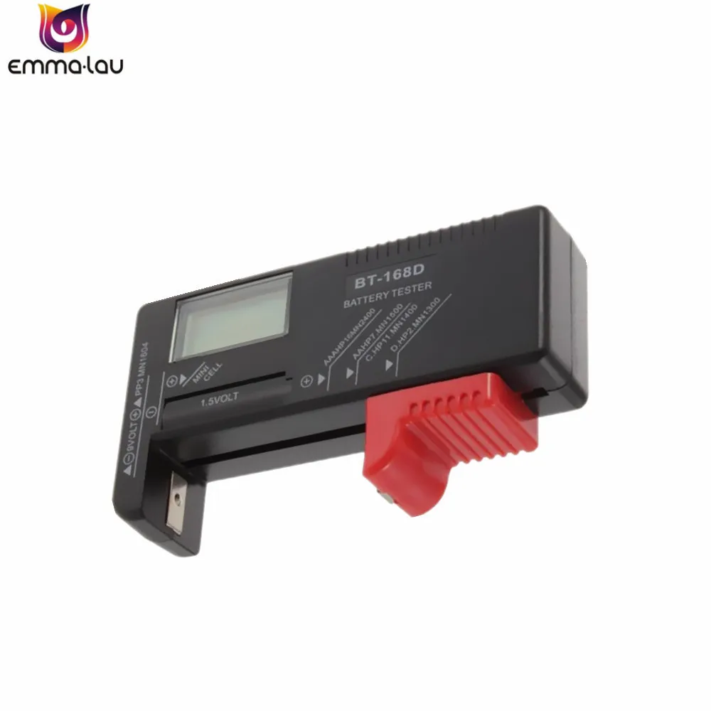Портативный цифровой тестер батареи BT168 LED Black AA AAA 1 5 V 9V измерительный инструмент