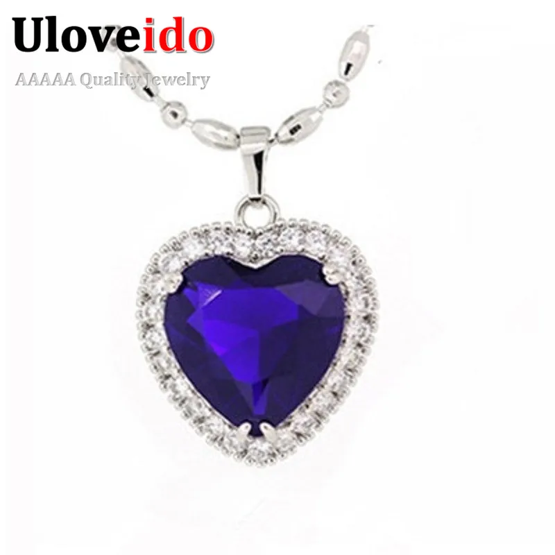 

Titanic Silver Jewelry Heart Women Pendants Necklace Accessories Women's-Jewelry Suspension CZ Zircon Jewellery Pingente SYA58