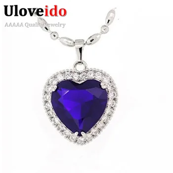 

Titanic Silver Jewelry Heart Women Pendants Necklace Accessories Women's-Jewelry Suspension CZ Zircon Jewellery Pingente SYA58
