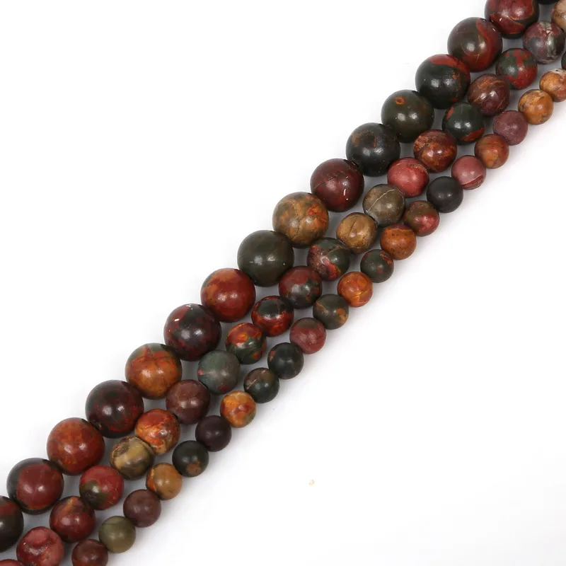 

Natural Stone Beads 4 6 8 10 12mm 15" Red Turquoises Loose Round Beads For Jewelry Making DIY Necklace & Bracelet