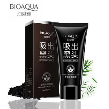 

Bioaqua Black Mask Skin Care Face Facial Mask Resist Oily Skin Pig Nose Mask Acne Pimple Remover Treatment Facial Black Mask