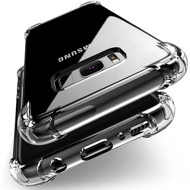 Противоударный силиконовый чехол для Samsung S8 S9 Plus S6 S7 Edge Note8 A7 A5 A3 2017 A8Plus ТПУ