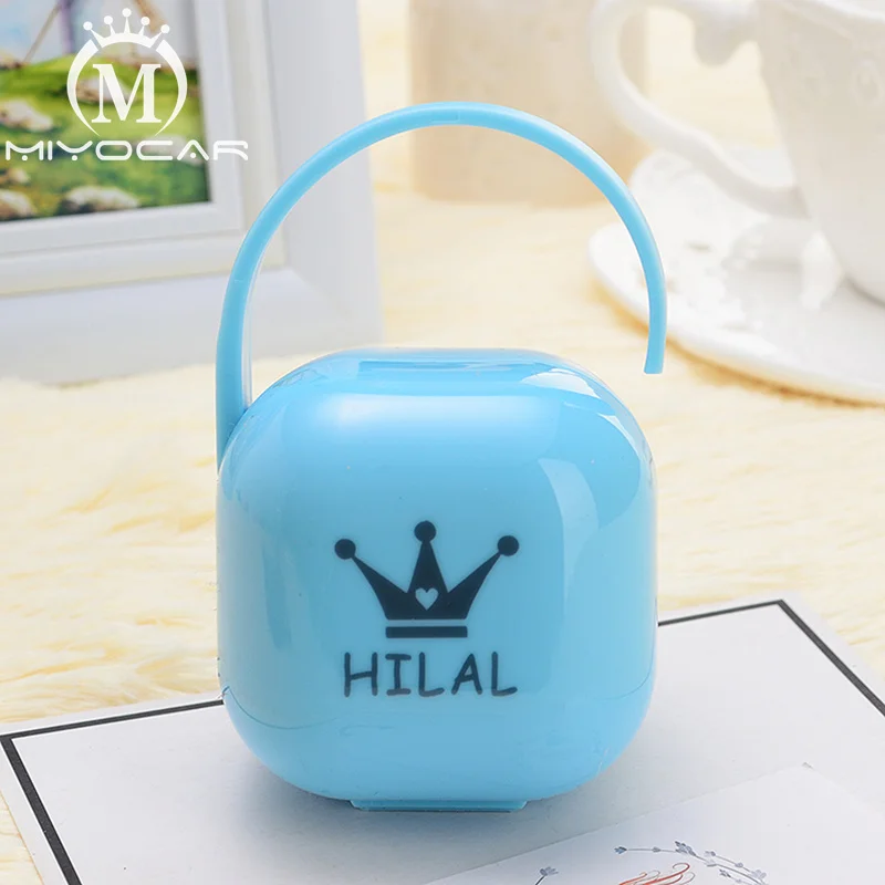 MIYOCAR personalized any name text photo can make Pacifier Storage Box and pacifier set teething toys pacifier clip pacifier chain pacifier accessories teether clip baby silicone accessories first letter pacifier ideal gift for baby pacifier