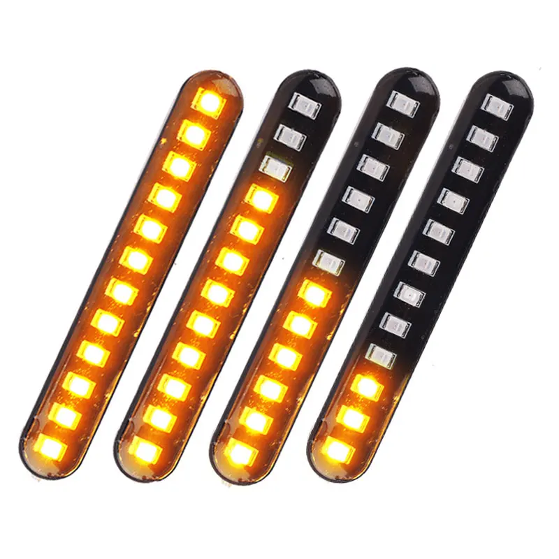 

4PCS Motorcycle Turn Signals Flashing Light LED Flasher Flowing Water Blinker Lights Tail Turn Signal Indicator for Honda Glow