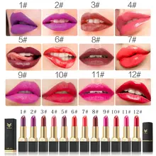 12 цветов матовые очаровательные помады на выбор глянцевый губы красный, матовый губная помада Модный женский макияж увлажняющий консилер губы помада