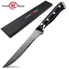 Couteau de boucher de Chef 5.5 pouces en acier, vg10, couteau de boucher japonais en acier, damas, couteaux de cuisine pour trancher fileter, outils de cuisine
