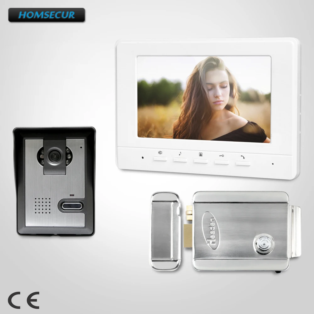 

HOMSECUR 7" Wired Video Door Entry Phone Call System with Mute Mode for Home Security RU Warehouse