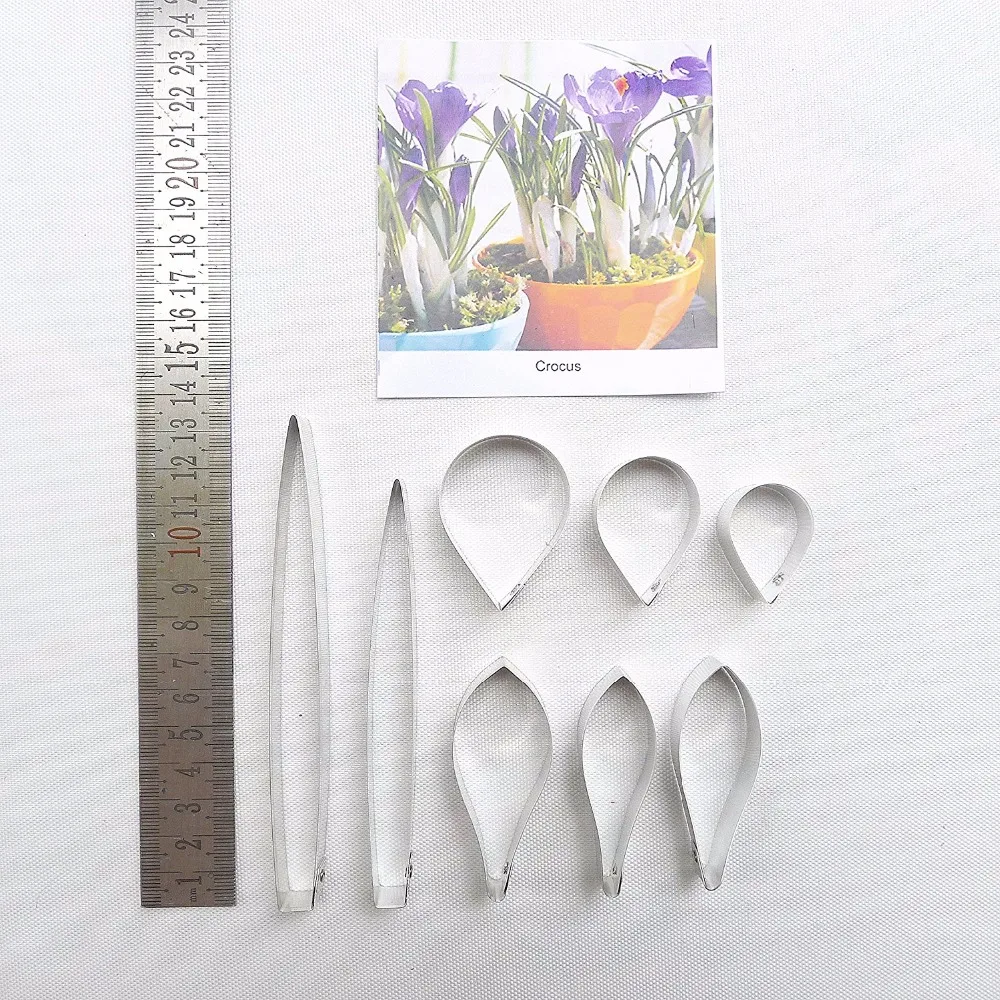 

crocus flower Full Set Cutters,sugar flower mold,Sugarcraft cutters, fondant cutter,Clay flower cutters,sugar flower