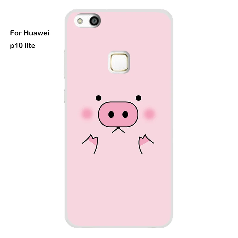 Huawei P10 lite Case Cover TPU Case For Huawei P10 lite Phone Cover Sweet Floral Cute Cat TPU P10 lite Soft Case Fashion 100%   28