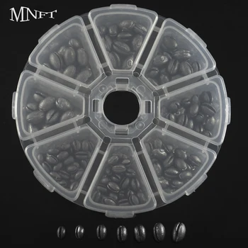 

MNFT 1Comboe(140/246PCS) Premium Oval Solid Split Shot Lead Fishing Sinker Bean Shaped Opening Lead Clip Not Hurt Line Fishing
