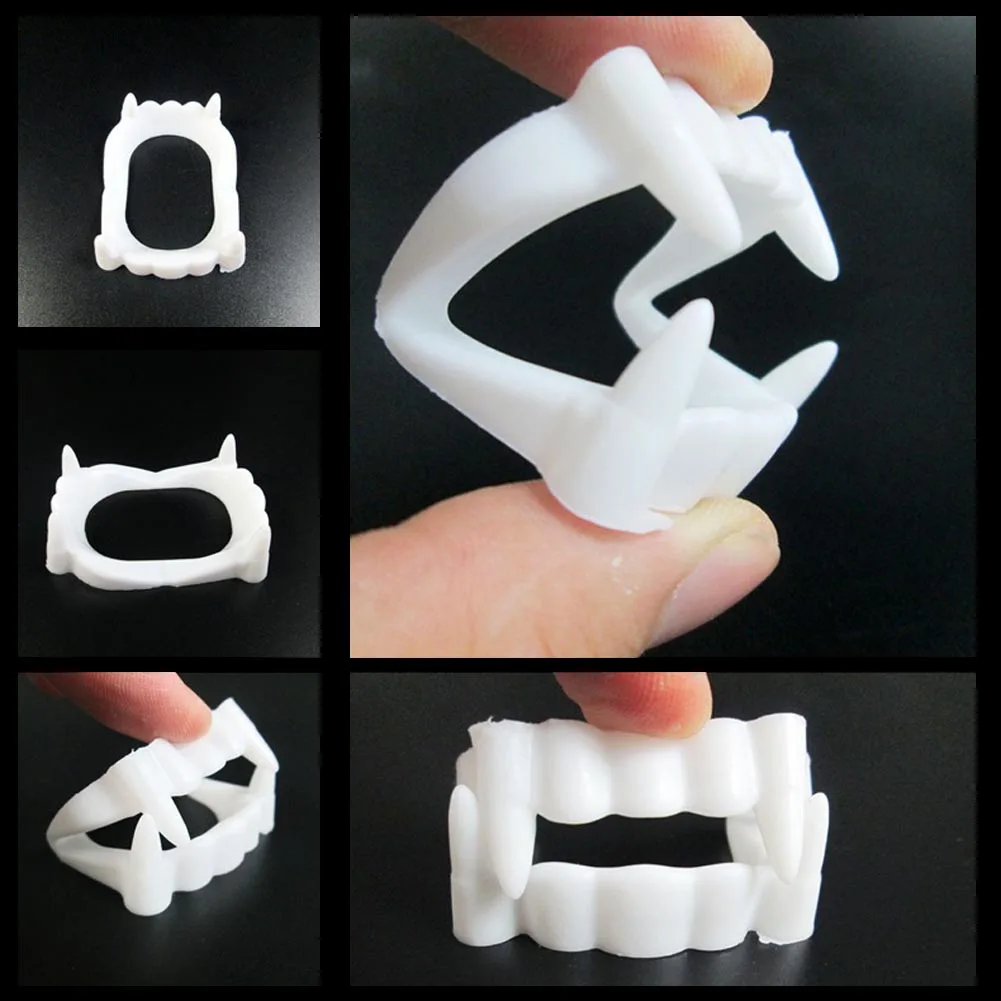 

3 pcs Halloween Vampire Dentures Capsule Toys Kids Funny Novelty False Teeth Party Cosplay Dentures Toy