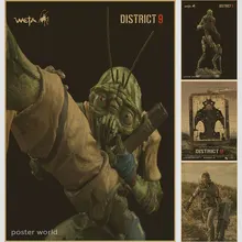 District 9 Sci-Fi Fantasy Movie Film Vintage Retro Decorative Frame Poster DIY Wall Stickers Home Posters Home Decor
