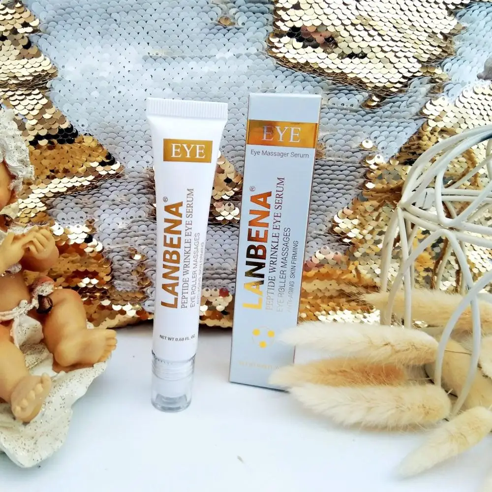 LANBENA Peptide Wrinkle Eye Serum Anti-Puffiness Dark Circle Anti-Aging Moisturizing Eye Care Beauty