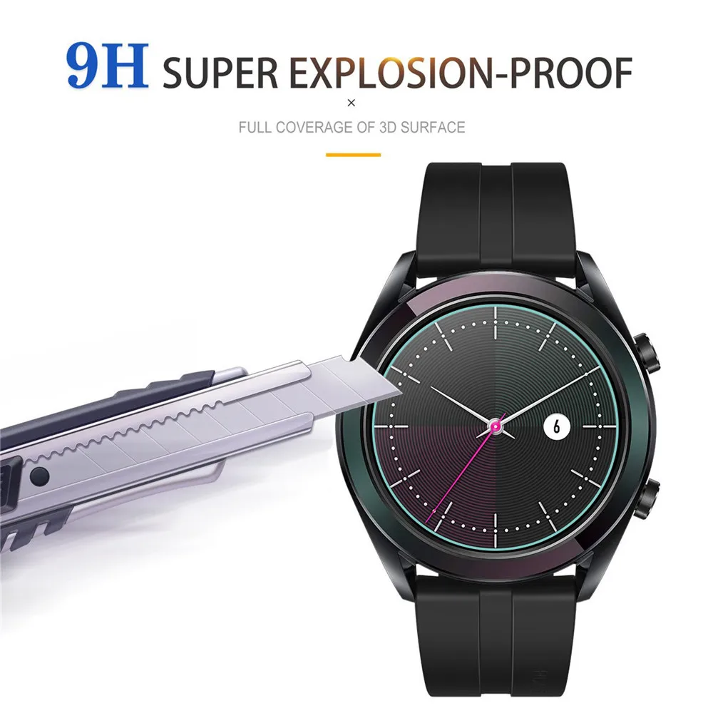 Закаленное стекло 9H для Huawei Watch GT элегантная защита экрана устойчивая к царапинам